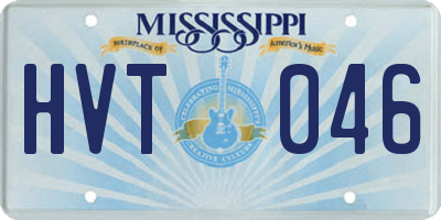 MS license plate HVT046