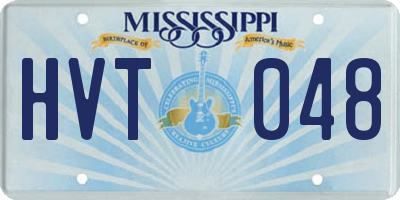 MS license plate HVT048