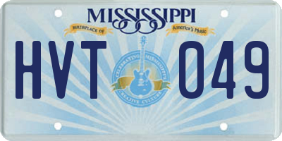 MS license plate HVT049