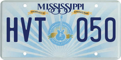 MS license plate HVT050