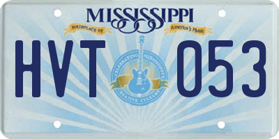 MS license plate HVT053
