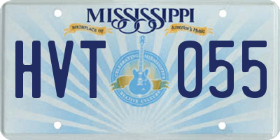 MS license plate HVT055
