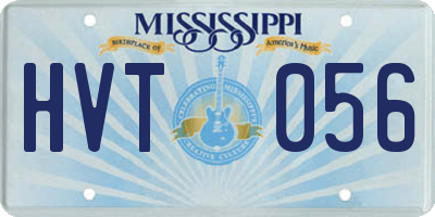MS license plate HVT056