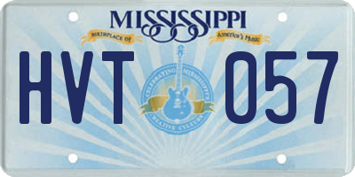 MS license plate HVT057