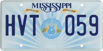 MS license plate HVT059