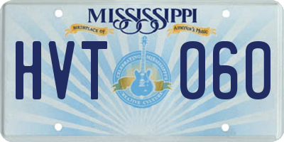 MS license plate HVT060