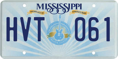 MS license plate HVT061