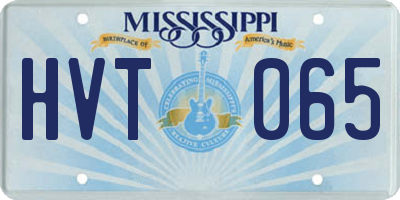 MS license plate HVT065