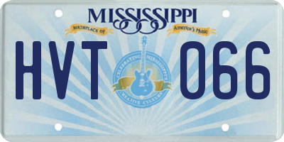 MS license plate HVT066