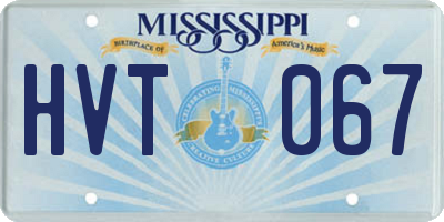 MS license plate HVT067