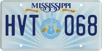 MS license plate HVT068
