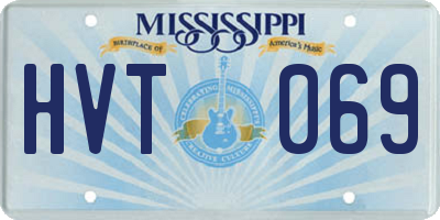 MS license plate HVT069