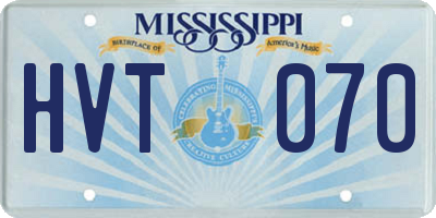MS license plate HVT070