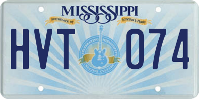 MS license plate HVT074