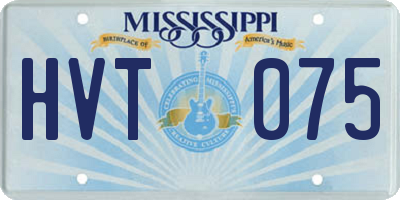 MS license plate HVT075