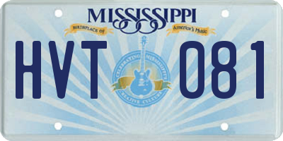 MS license plate HVT081