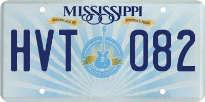 MS license plate HVT082