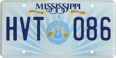 MS license plate HVT086