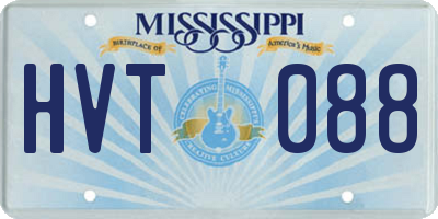 MS license plate HVT088