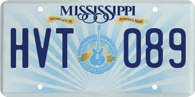 MS license plate HVT089
