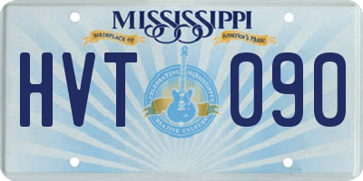 MS license plate HVT090