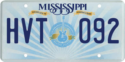 MS license plate HVT092