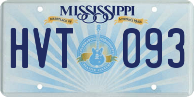 MS license plate HVT093