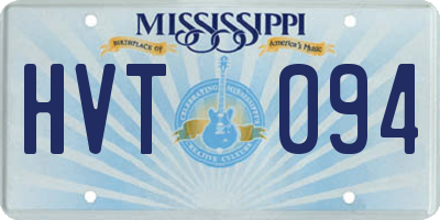 MS license plate HVT094