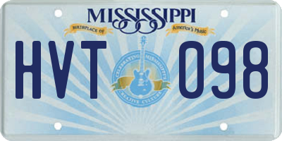 MS license plate HVT098