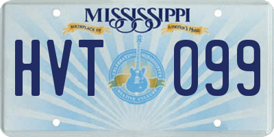 MS license plate HVT099
