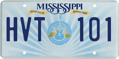 MS license plate HVT101