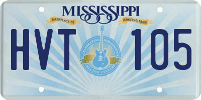MS license plate HVT105
