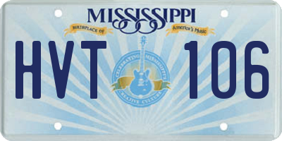 MS license plate HVT106