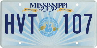 MS license plate HVT107