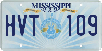 MS license plate HVT109