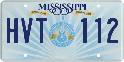 MS license plate HVT112