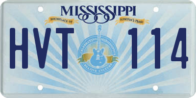 MS license plate HVT114