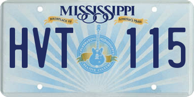 MS license plate HVT115