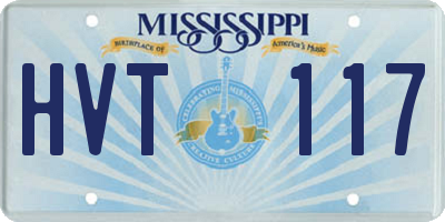 MS license plate HVT117