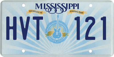 MS license plate HVT121
