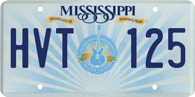 MS license plate HVT125