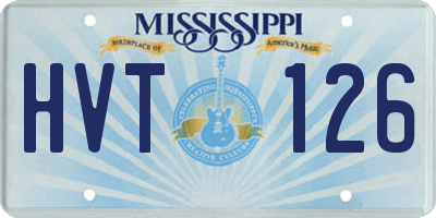 MS license plate HVT126