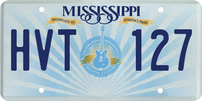 MS license plate HVT127