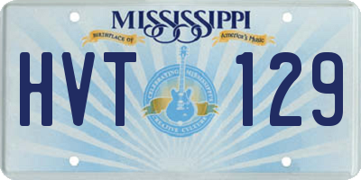 MS license plate HVT129