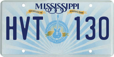MS license plate HVT130