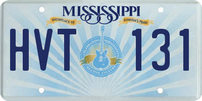 MS license plate HVT131