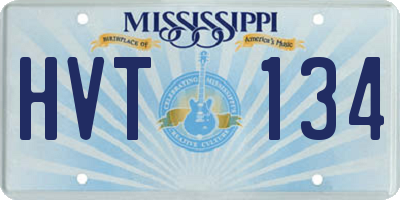 MS license plate HVT134