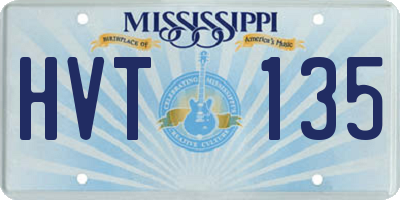 MS license plate HVT135