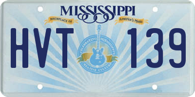 MS license plate HVT139