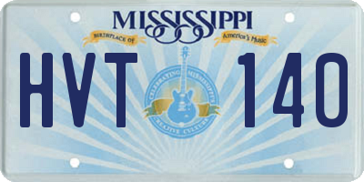 MS license plate HVT140